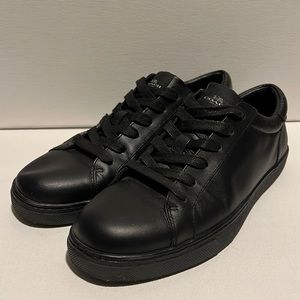 Coach Premium Luxury Leather Lowtop Sneakers Black Size 7.5D Excellent condition